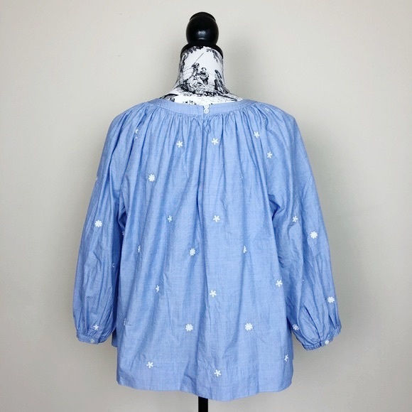 NWOT J. CREW The Perfect Top with Embroidery - Picture 4 of 7